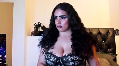 MariaGaitan strips, fisting and toys her tight young ass with big toys in hot interracial action