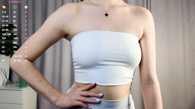 JoanGrine - Porn Video [Cam4]: alluring enchantress, naked behind, elegant buttocks