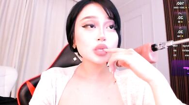 Sophia Squirtits gets dirty with two big toys and a deepthroat in this hot interacial action