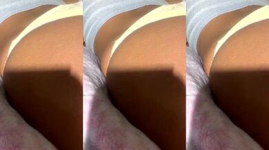 KimiAqua strips and flashes her ebony ass in public for a messy creampie