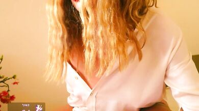 Kishaxxx's Private Dirty Talk: Sexy Tease & Big Tits Blowjob in a White Tease