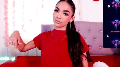 Alleanys_Cristal strips, toys, and spies on her petite Latina friend