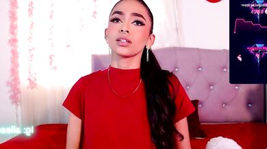 Alleanys_Cristal strips, toys, and spies on her petite Latina friend