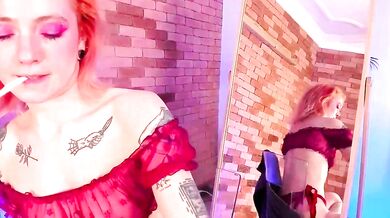 Alex_Fck's petite ass gets fingered while riding a young fuck machine in HD