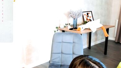 FloraEves gets off with a jerk-off instruction on a cheap webcam camera