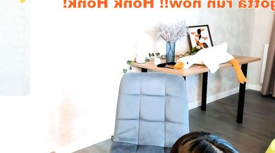 FloraEves gets off with a jerk-off instruction on a cheap webcam camera