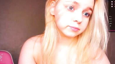 Zara creeds on her big ass in a white cosplay video with a vibrator