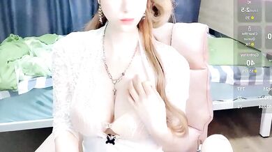 Watch Lei-er strip, tease, and deepthroat in a wild office roleplay