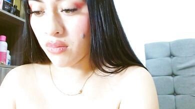 Roseechannel strips & gives a dirty striptease in Spanish-accented English