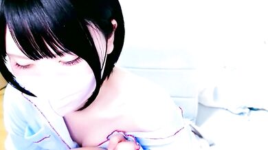 Watch as this horny student strips down and flaunts her big Asian booty in HD