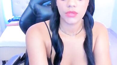 Watch Silvana Miller's dirty-talk and deepthroat skills as she gets spanked in a hot Latin-doggy-style ass-to