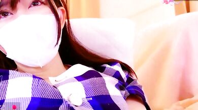 Maii- strips and teases in a kinky Asian cosplay show with double penetration action!