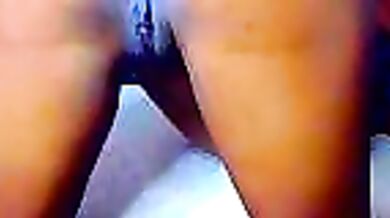 SlimsoEbony's tight ass fingered & mouth stuffed in homemade anal tape