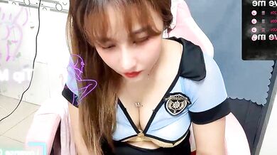 KellyPham22: Petite Asian cutie gets her tight ass fingered & dildoed by young cam2cam dude
