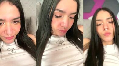 ShannonShanny's first strip show with a tiny dildo & vibrator - Oiled up and Trimmed Young!