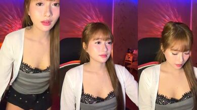 Interactive Asian cam girl Meimei squirts while getting naked with her big tits and ass