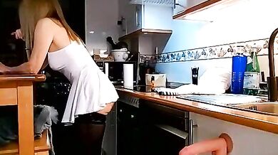 Sexy blonde wiana gets a rough spanking & big cumshot in her ass