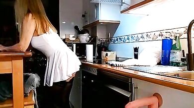 Sexy blonde wiana gets a rough spanking & big cumshot in her ass