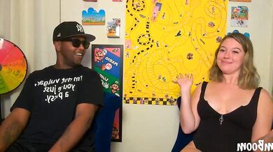 Watch big-titted-hairy American blonde get her hairy pussy fingered in cuckold POV