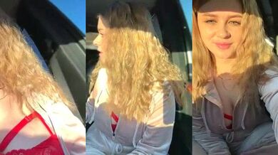 Love_Bri's tight ass gets drilled in doggy-style while flashing her tits and squirting with pleasure