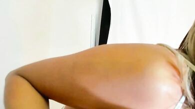 Sabrina Cole records herself deepthroating with a dildo & squirting in public!