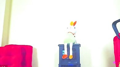 Hot young Latina brunettes talk dirty while getting their tight asses drilled by a machine