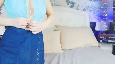 CatherineLine strips and teases in a hot upskirt show for the younger Russian blondes