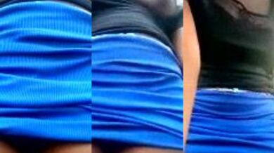 Sarie_sho's big tits and young ebony body get spanked while she twerks and teases in topless view