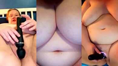 Virgieblanca talks dirty & jerks off to a big-titted MILF's dildo-or-vibrator