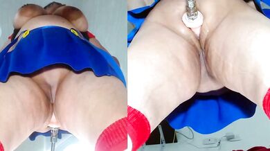 Watch SammyEvans__, the BBW MILF, get down and dirty with her dildo and vibrator in this homemade video