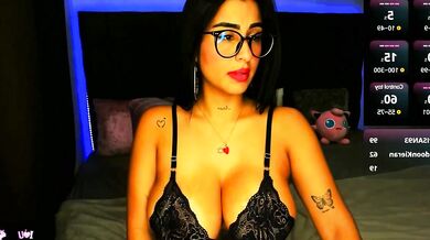 Lovely Violet13 twerks her big latina ass & throat before deepthroating a big-dicked stud