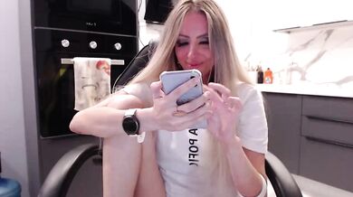 blondalina - Porn Video [Bongacams]: charismatic streamer, charming broadcaster, gorgeous derriere