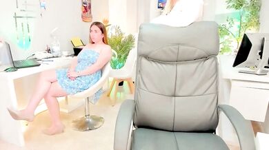 Watch these curvy blondes play with each other's big tits and oiled-up bodies