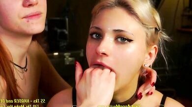 DantaBrody's shaved twerk-teens student gets a facial after getting doggy-styled