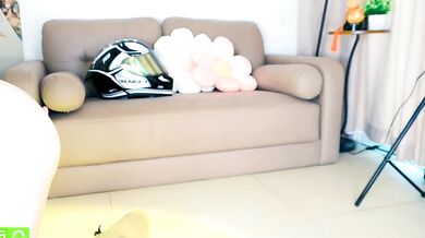 Asian babe Aaeasian strips, toys, and squirts while getting her young face smashed in public