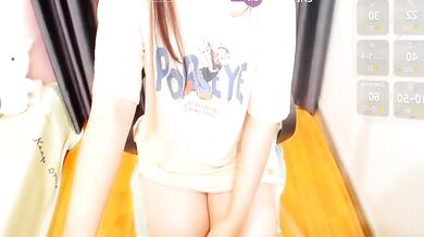 Be_Joy's tight asian ass gets spanked while getting her big tits and tight pussy toyed