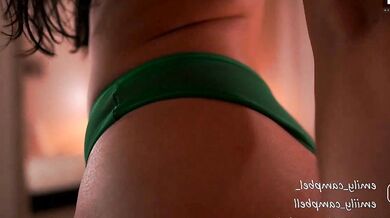 Elegant girl, emiilycampbell, sensually strips and shows off her natural curves