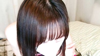 Petite Japanese teen strips & gets creampied in steamy striptease