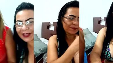 AnittaTettona's strapon gets deep in her throat & tight pussy