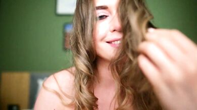 Shy_Jane's erotic POV of pounding her bosom & ecstatically pleasing to the beat