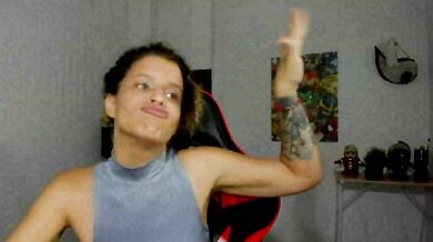 Milha__ - Porn Video [Cam4]: toned thighs, licking, seductive cleavage