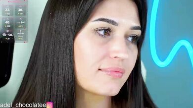 Adel-chocolatee - Porn Video [Bongacams]: caught on webcam, naked chest, stunning booty