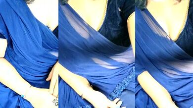 Indian_anu_mallu: Big-titted Indian slut uses her hairy strapon to finger & pound herself in a cheap-cam role