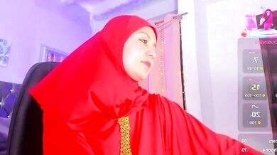 BadraSaadi's Nude Interaction with her Young Arab Lover - HD Interactivity with a Vibrator