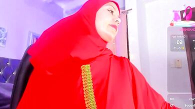 BadraSaadi's Nude Interaction with her Young Arab Lover - HD Interactivity with a Vibrator