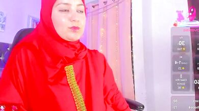 BadraSaadi's Nude Interaction with her Young Arab Lover - HD Interactivity with a Vibrator