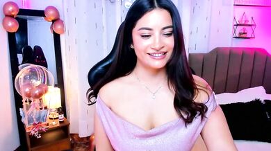 Mia_dahdal's hot striptease: Sexy big-ass-latina gets her tight pussy fingered in a wild doggy